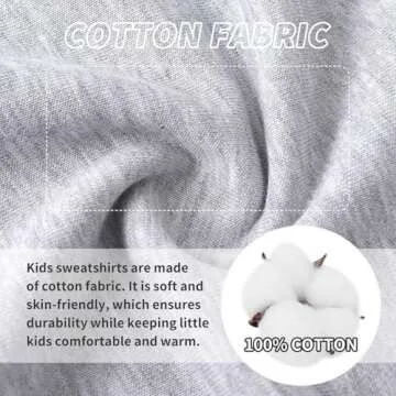 Shouldin 2-Pack Unisex Kids Crewneck Sweatshirt Long Sleeve Cotton Pullover Tops For Boys and Girls(Thin)