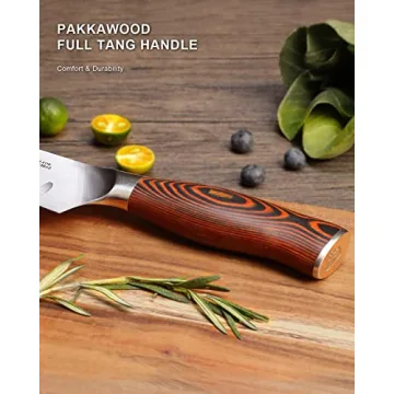 TUO 7-inch Santoku Knife High Carbon Steel Ergonomic Handle