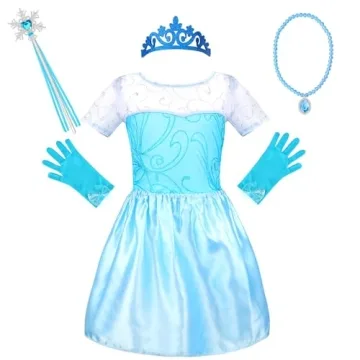 LIMIROLER Princess Dress Up Clothes for Girls Aged 3-6