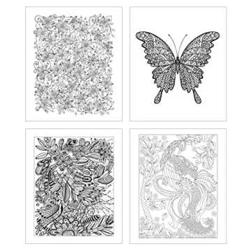 ZOCO - Gift Pack: 3 Adult Coloring Books Set with Colored Pencils - Oceans, Patterns, and Nature Coloring Books - Includes 10 Pre-sharpened Coloring Pencils
