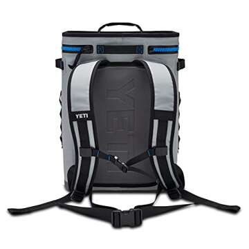 YETI Hopper Backflip 24 Soft Sided Cooler/Backpack, Fog Gray/Tahoe Blue