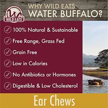 Wild Eats All Natural Ear Dog Chews - 20 Pieces