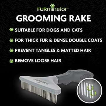 FURminator Grooming Rake: Best Tool for Thick Coats