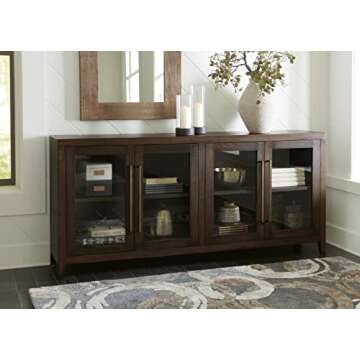 Signature Design by Ashley Balintmore Modern Accent Cabinet, Dark Brown