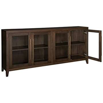 Signature Design by Ashley Balintmore Modern Accent Cabinet, Dark Brown