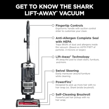 Powerful Shark UV730 Lift-Away Vacuum for Pets and Home