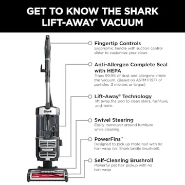 Powerful Shark UV730 Lift-Away Vacuum for Pets and Home