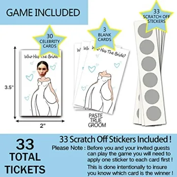 Engaging Scratch Off Game for Bridal Showers and Bachelorette Parties