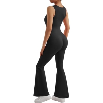 Shop OMKAGI Women Ribbed Flare Jumpsuit for All Occasions