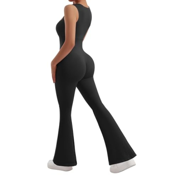 Shop OMKAGI Women Ribbed Flare Jumpsuit for All Occasions