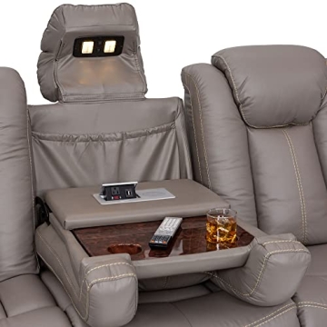 Seatcraft Republic Italian Leather Home Theater Sofa