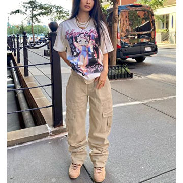 Y2K High Waist Cargo Pants Comfortable Stylish Streetwear