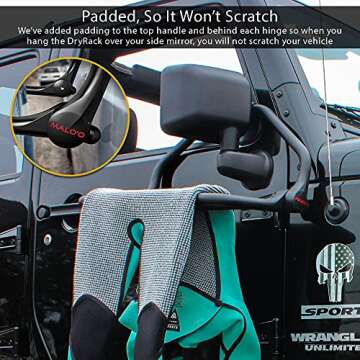 Malo'o Portable DryRack – Dry Wetsuits, Camping, Fishing & Scuba Gear - Heavy Duty Hanger-Two Drying Bars- Weatherproof & collapsable- Polypropylene