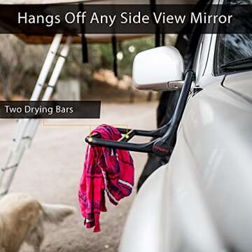 Malo'o Portable DryRack – Dry Wetsuits, Camping, Fishing & Scuba Gear - Heavy Duty Hanger-Two Drying Bars- Weatherproof & collapsable- Polypropylene