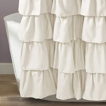Elegant Lush Decor Ruffle Shower Curtain for Bathrooms