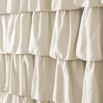 Elegant Lush Decor Ruffle Shower Curtain for Bathrooms