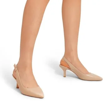 Elegant Kitten Heel Slingback Pumps for Women - DREAM PAIRS