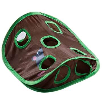 Cat Interactive Toy Mat with Holes Cat 9 Holes Tunnel Toy Cat Activity Play Mat Foldable Training Sc...