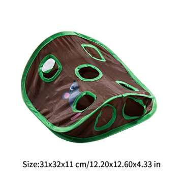 Cat Interactive Toy Mat with Holes Cat 9 Holes Tunnel Toy Cat Activity Play Mat Foldable Training Scratching for Pet Cat Tunnels