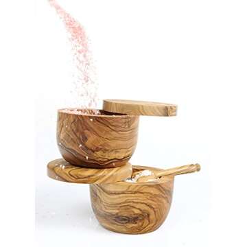 Berard 90070 French Olive-Wood Handcrafted Salt Keeper, Medium