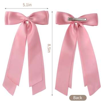 6 PCS Silky Satin Hair Accessories - Metal Hair Clips for Women & Girls