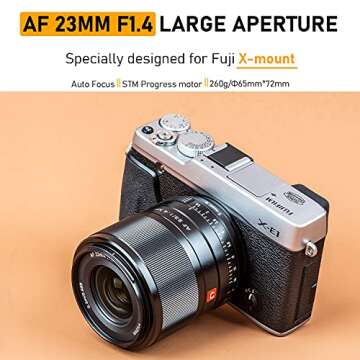 VILTROX 23mm f/1.4 X-Mount Lens Auto Focus F1.4 Large Aperture APS-C Lens for fujifilm X-Mount Camer...