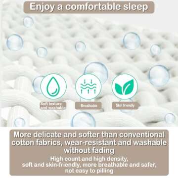 Oskeray Pregnancy Pillow for Sleeping, Maternity Pillow Support for HIPS, Backs, Legs, Maternity Pillow with Detachable and Adjustable Pillow Cover
