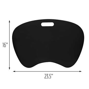 Honey-Can-Do TBL-02869 Portable Laptop Lap Desk with Handle, Black, 23 L x 16 W x 2.5 H