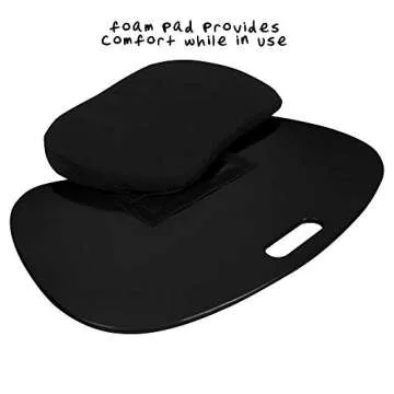 Honey-Can-Do TBL-02869 Portable Laptop Lap Desk with Handle, Black, 23 L x 16 W x 2.5 H