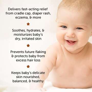 Organic Calendula Ointment Baby Rash Cream - Baby Eczema Cream, Cradle Cap Treatment, Diaper Rash Oi...