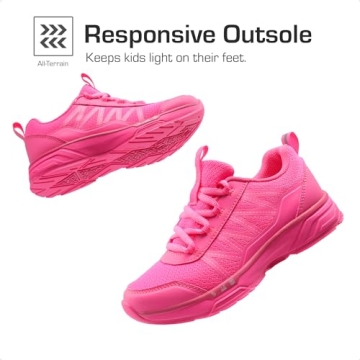 DREAM PAIRS Kids DuraPlay Sneakers - Lightweight Non Slip Running Shoes