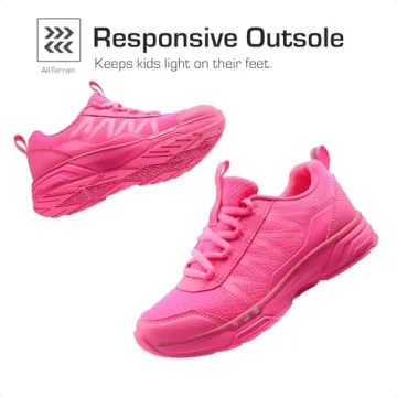 DREAM PAIRS Kids DuraPlay Sneakers - Lightweight Non Slip Running Shoes