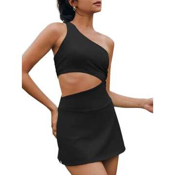 Nirovien Women's Workout Romper Dress - Stylish and Versatile