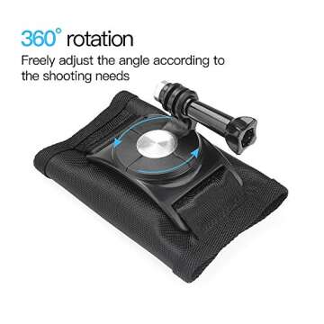 RCstyle Compatible with DJI Osmo Pocket Camera Stand Multi-Function Backpack Clip Holder Fix Strap Expansion 1/4 Screw Bracket