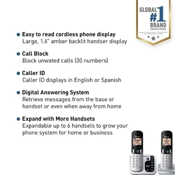 Panasonic DECT 6.0 Cordless Phone with Answering Machine