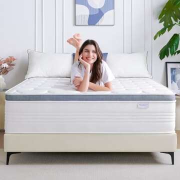 Dourxi 12 Inch Queen Size Mattress, Hybrid Mattress with Gel Memory Foam for Better Sleep, Individua...