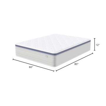 Dourxi 12 Inch Queen Size Mattress, Hybrid Mattress with Gel Memory Foam for Better Sleep, Individually Pocketed Springs for Medium Comfortable, Motion Isolation and Pressure Relief - Medium Plush