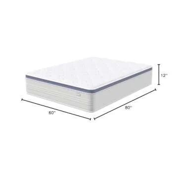 Dourxi 12 Inch Queen Size Mattress, Hybrid Mattress with Gel Memory Foam for Better Sleep, Individually Pocketed Springs for Medium Comfortable, Motion Isolation and Pressure Relief - Medium Plush