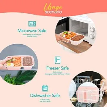 50 Pack Pink Meal Prep Containers for Meal Planning