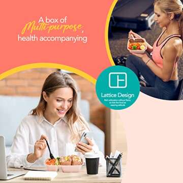 50 Pack Pink Meal Prep Containers for Meal Planning