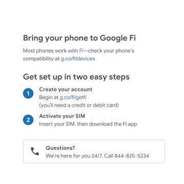 Google Fi Wireless SIM Kit Talk/Text/Data