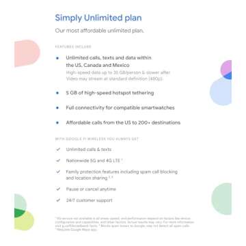 Google Fi Wireless SIM Kit Talk/Text/Data