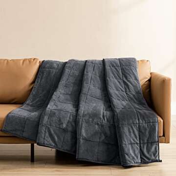 joybest Microfiber Flannel Fuzzy Weighted Blanket Oeko-Tex Certified Soft Fleece 10 Pounds 50x60 Inches Bed Throw Blanket