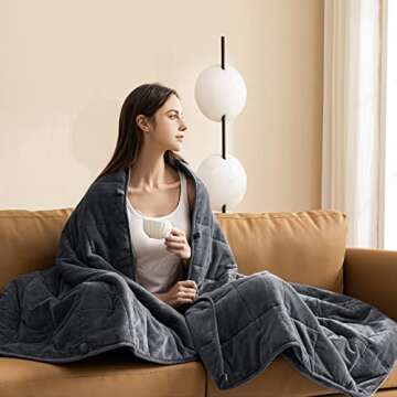 joybest Microfiber Flannel Fuzzy Weighted Blanket Oeko-Tex Certified Soft Fleece 10 Pounds 50x60 Inches Bed Throw Blanket