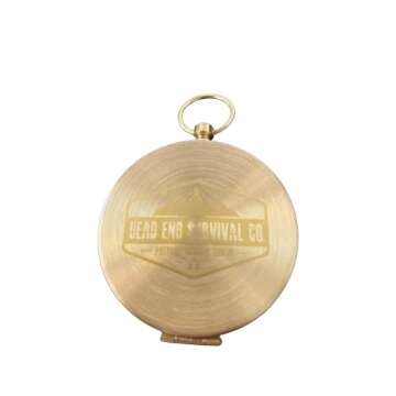 SharpSurvival Old Fashioned Compass - Glow in The Dark Military Compass for Accurate Orienteering and Navigation - Handheld Lightweight Compass Survival Tools for Hiking, Camping and Backpacking