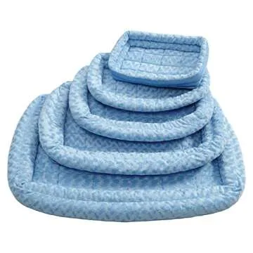 MidWest Homes for Pets Quiet Time Deluxe Fleece Double Bolster Bed Size: 22" - 24" L x 14" W, Color: Blue