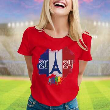 2024 Women’s Paris Casual Round Neck Tee