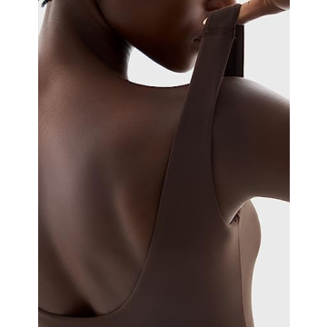 PUMIEY Square Neck Bodysuit Stylish Sleeveless Top