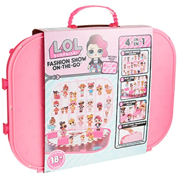 LOL Surprise Fashion Show On-The-Go 4-in-1 Playset and Carrying Case – Display 18+ dolls and Pets ...