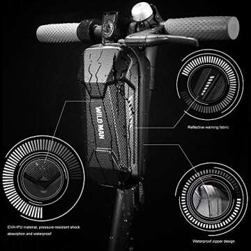 COTEetCI Scooter Storage Bag Multi-Purpose Front Hanging Bag Electric Scooter Accessories for Segway Scooters,Self Balancing Scooters, Pro Scooter